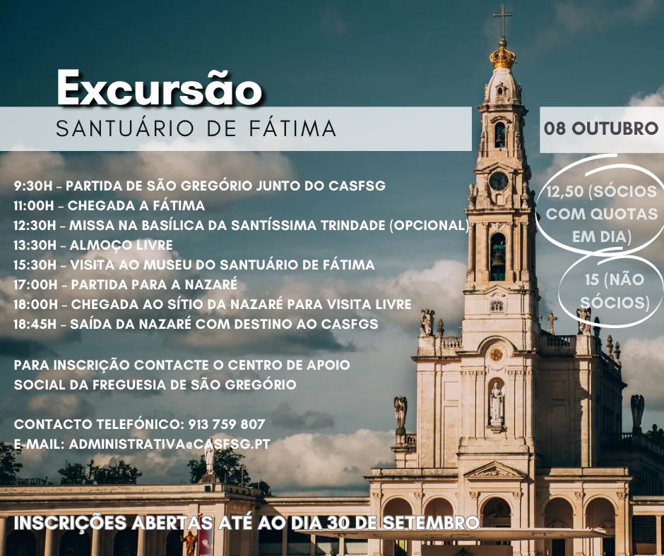 Excursão a Fátima e à Nazaré