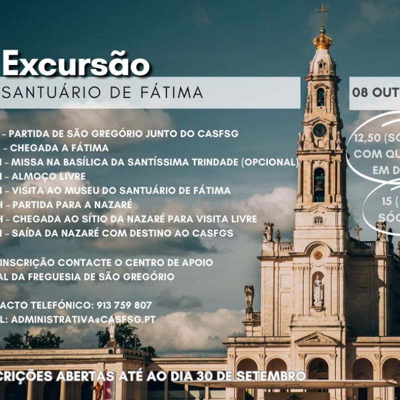 Excursão a Fátima e à Nazaré